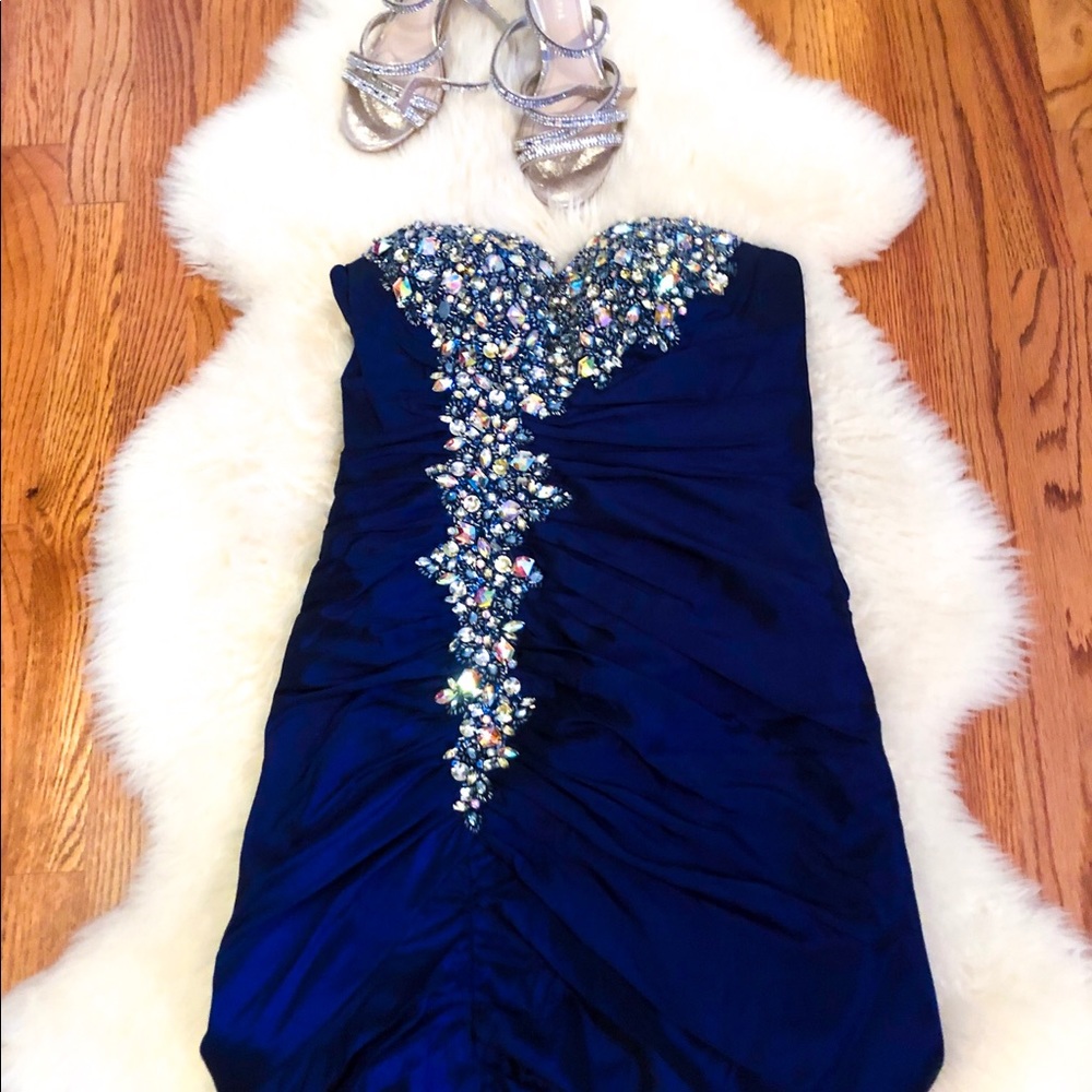 Strapless homecoming dress cocktail mini